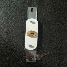 Замок ригельный для защитных роллет (белый)