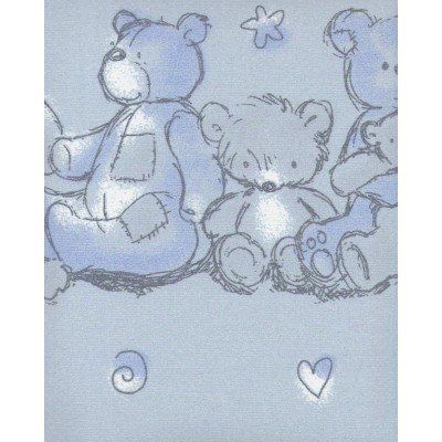 Ролеты тканевые Тедди цвет голубой